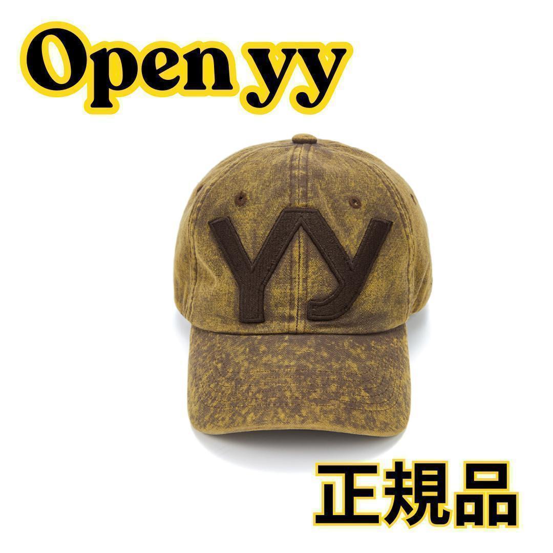 【韓国限定】Open YY キャップ イエローブラウン