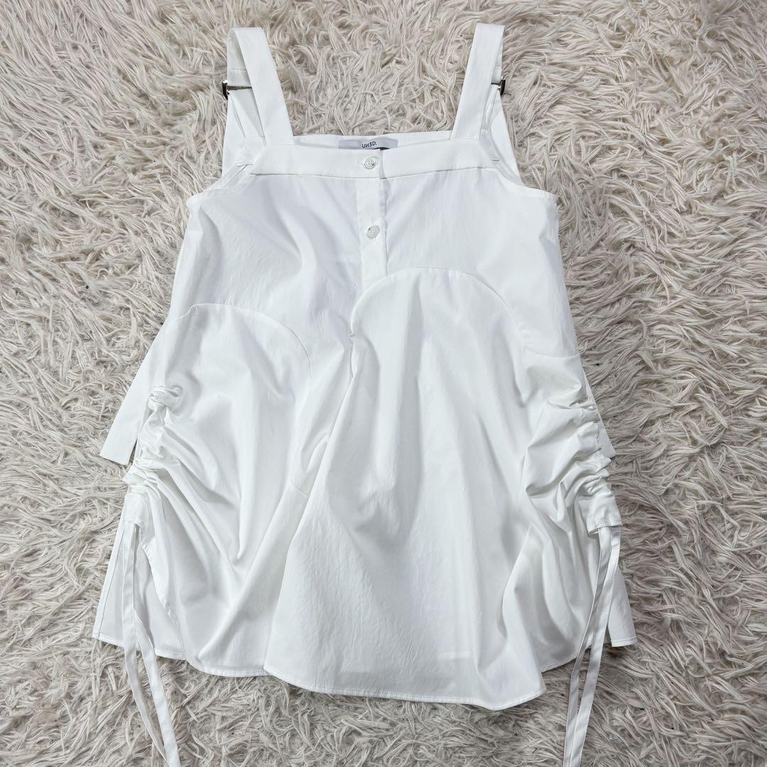 美品　UN3D GATHER CAMISOLE ウェーブギャザーキャミソール