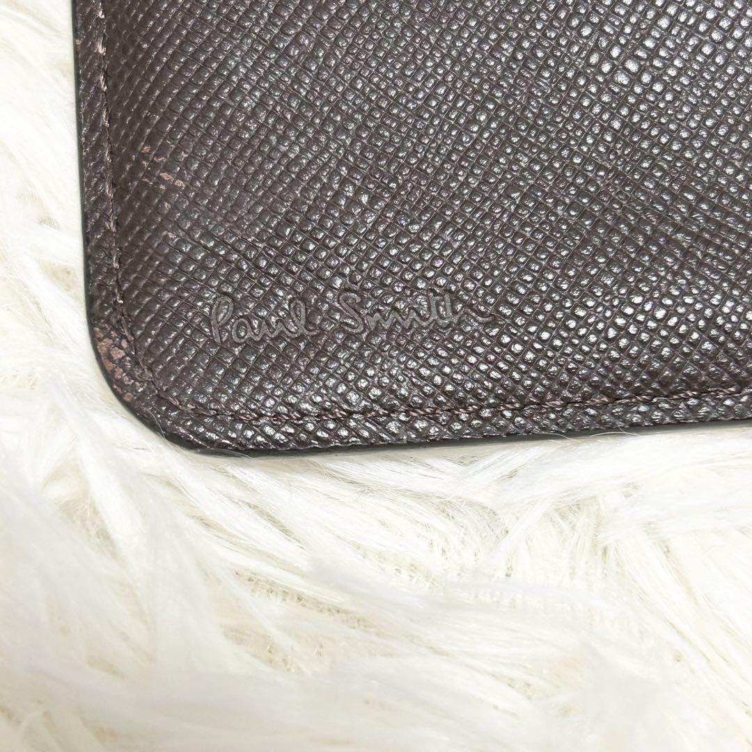 ✨良品✨ポール・スミス Paul Smith 二つ折り財布 ブラウン 牛革レザー