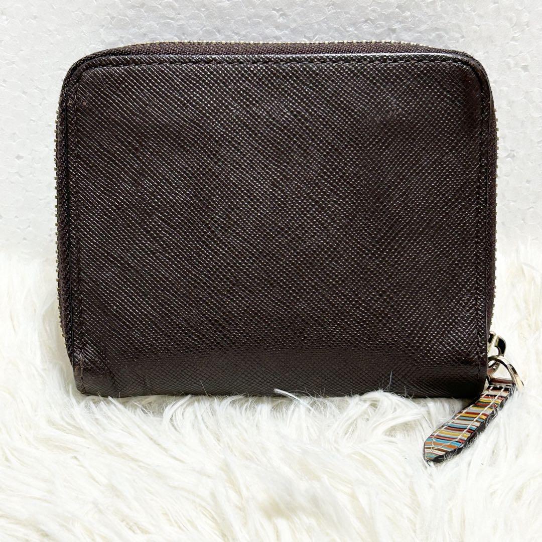 ✨良品✨ポール・スミス Paul Smith 二つ折り財布 ブラウン 牛革レザー