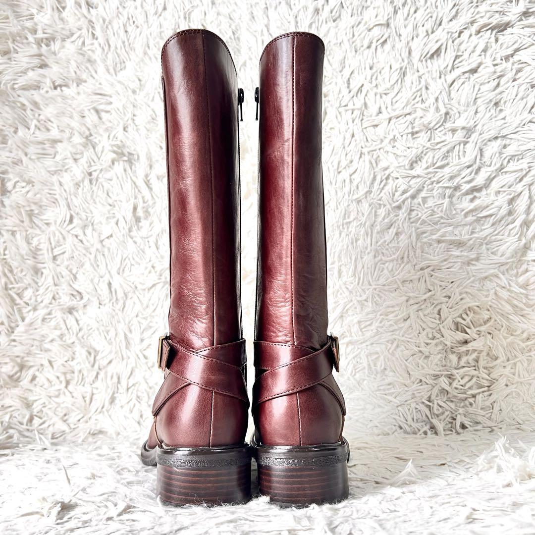 【美品】REGAL サイドジップ ロングブーツ ブラウン サイズ22.5cm