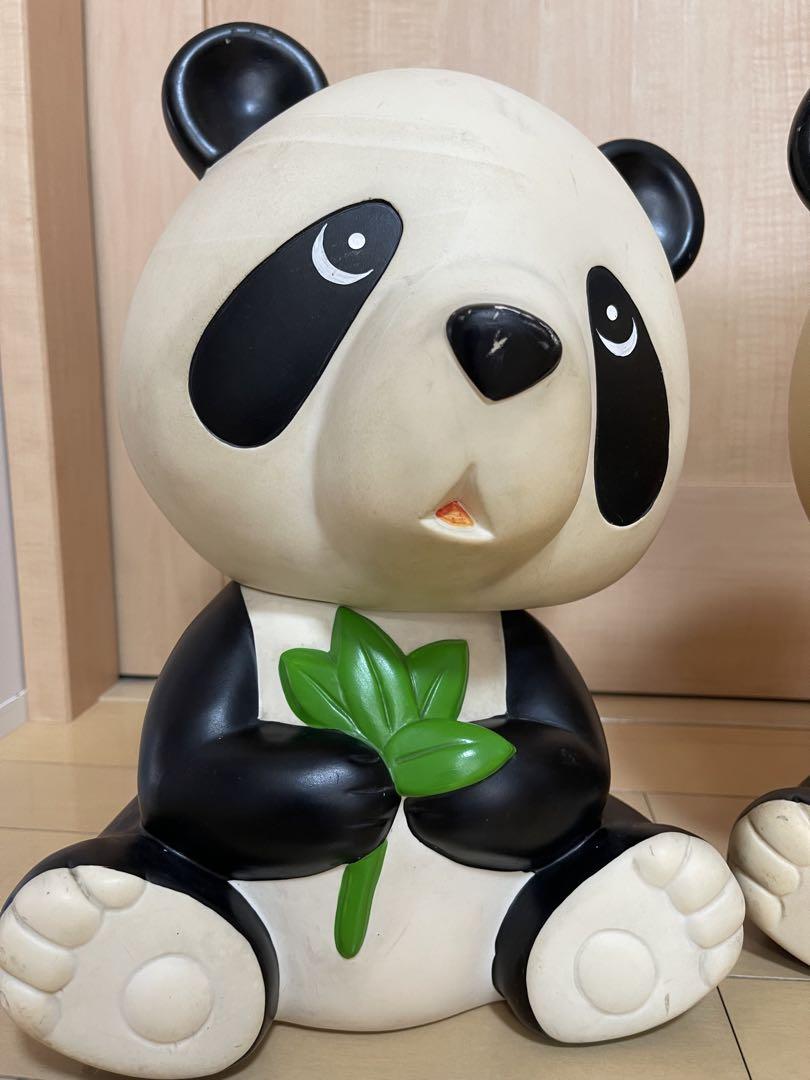 昭和レトロ　非売品　ノベルティ　パンダ　ソフビ　貯金箱　三菱銀行