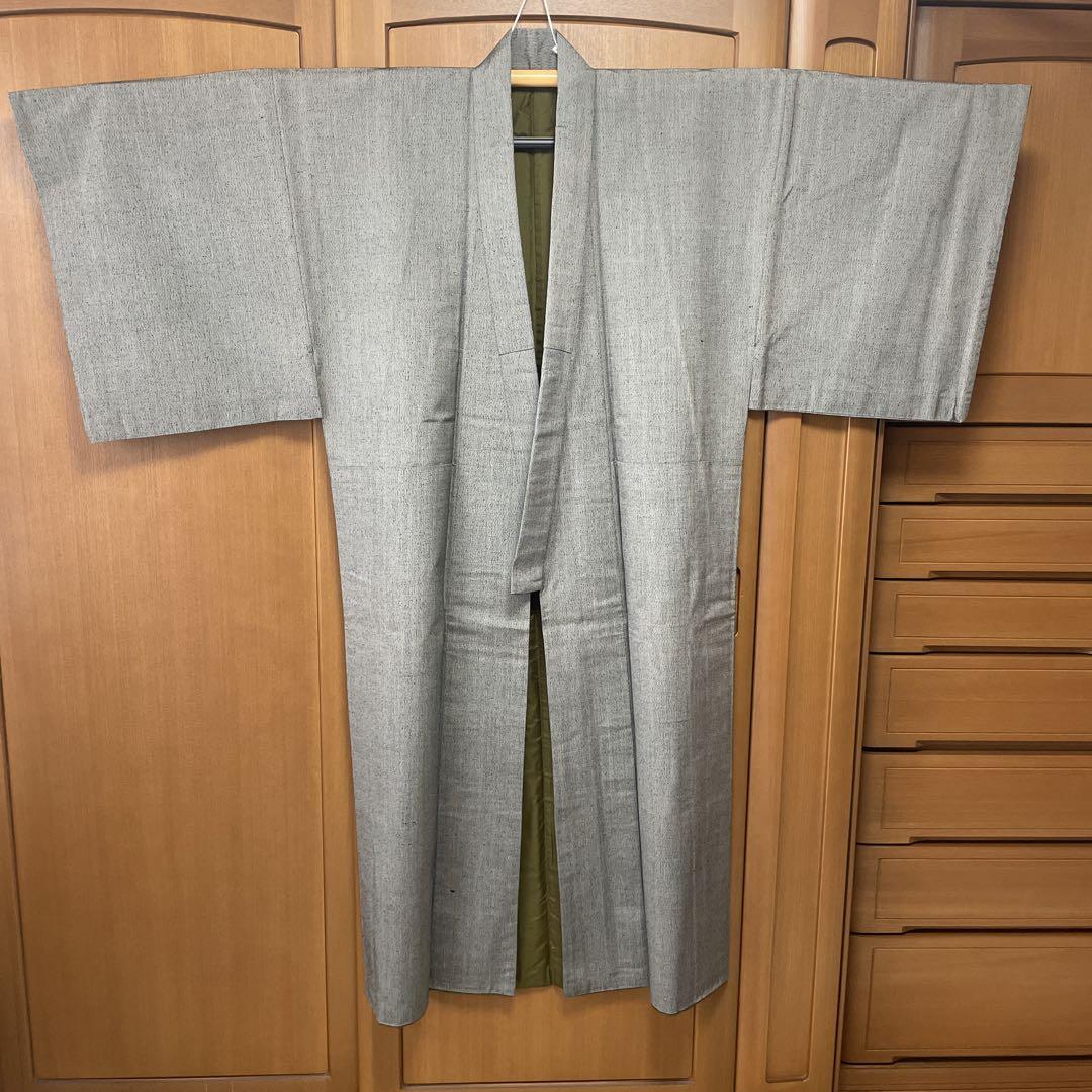 男物お召し羽織付き手縫い