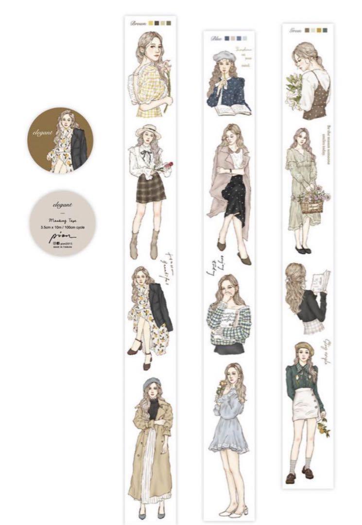 海外マステまとめ売り14ループ Windry.r pion 媛子 コラージュ素材