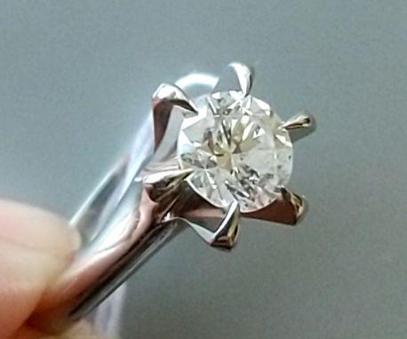 出品は3/9まで！大粒天然ダイヤモンド リング 指輪 1.036ct/F/I1