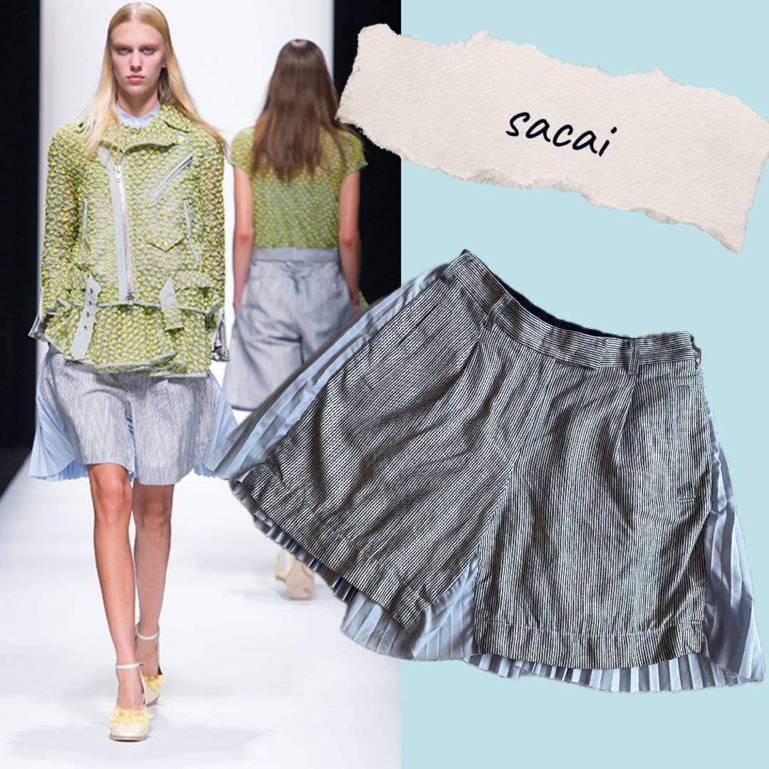 美品　sacai サカイ Shorts With Pleated Back