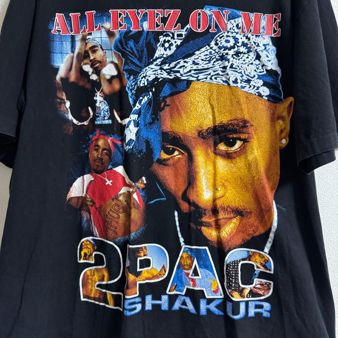 THE ROXX 2PAC ラップ　Tシャツ　半袖　黒　ラップt