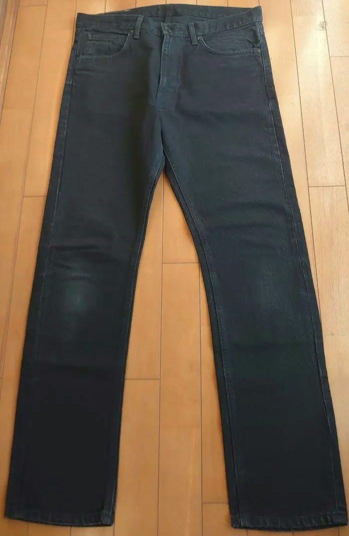 送料込み　Lee ライダース　ブラックデニム　テーパード　古着　33　希少