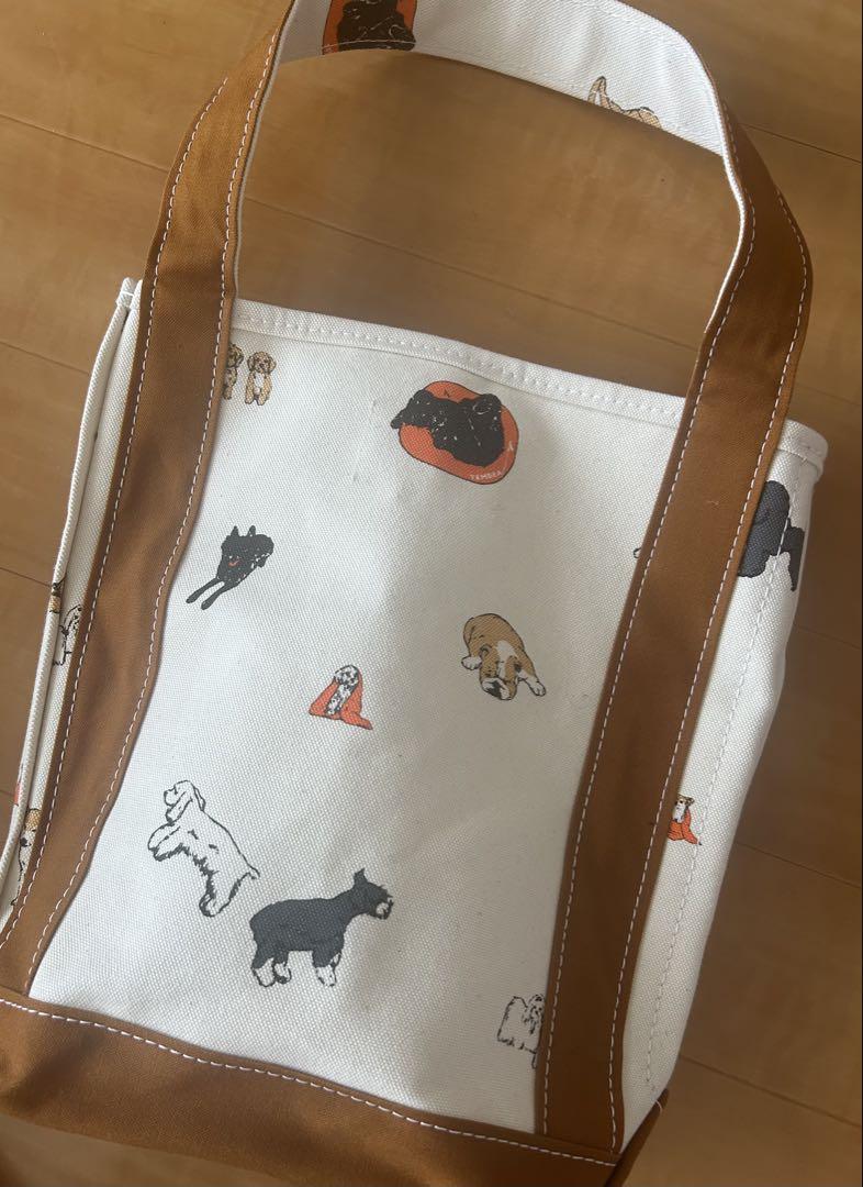 【新品未使用品】TEMBEA バケットトートバッグ　犬柄スモール！