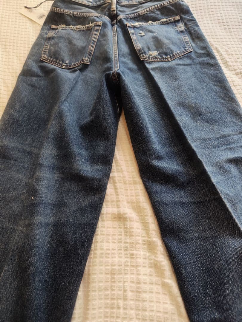 ダークブルー ワイドレッグデニムXL