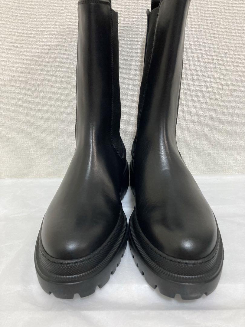 【新品箱有】TOMORROWLAND サイドゴアブーツ 黒 38 ¥39600