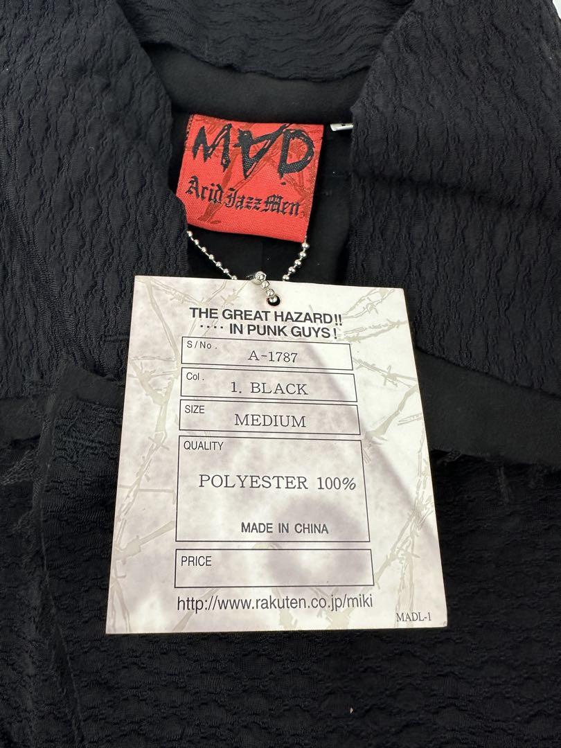 MAD メンズ PUNK系 切りっぱなしジャケット M　黒
