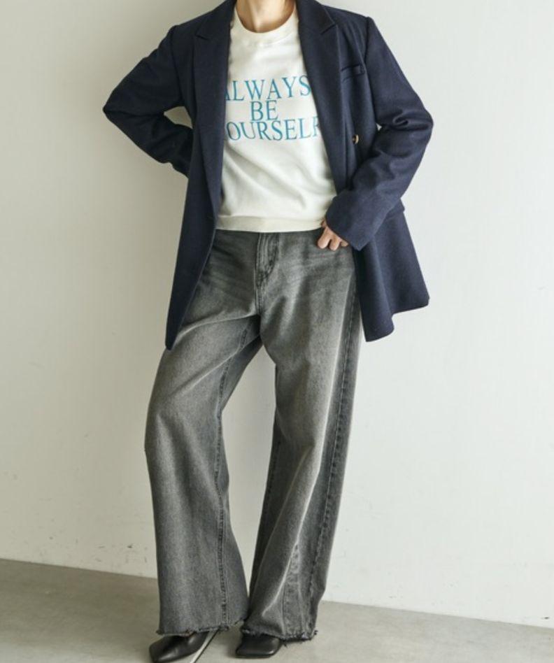 Q.anos ブルージュデニム＊デニムパンツ＊ブラック＊1＊美品◎