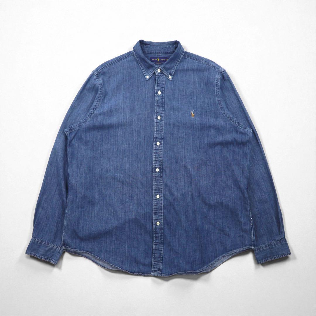 Ralph Lauren デニム ボタンダウン シャツ 2XL CLASSIC2XL 3L Polo By Ralph Lauren