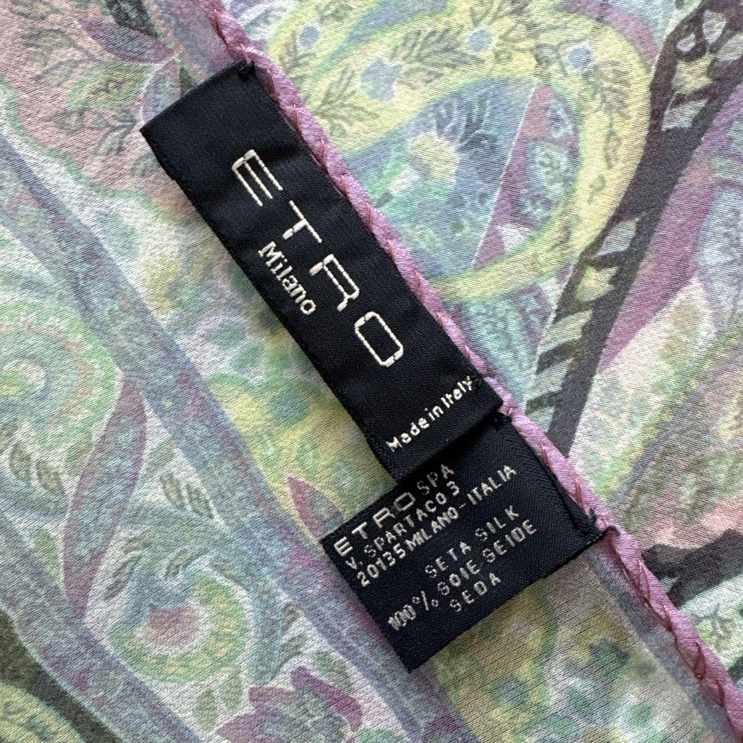未使用 エトロ シルク ストール ETRO ペイズリー イタリア製