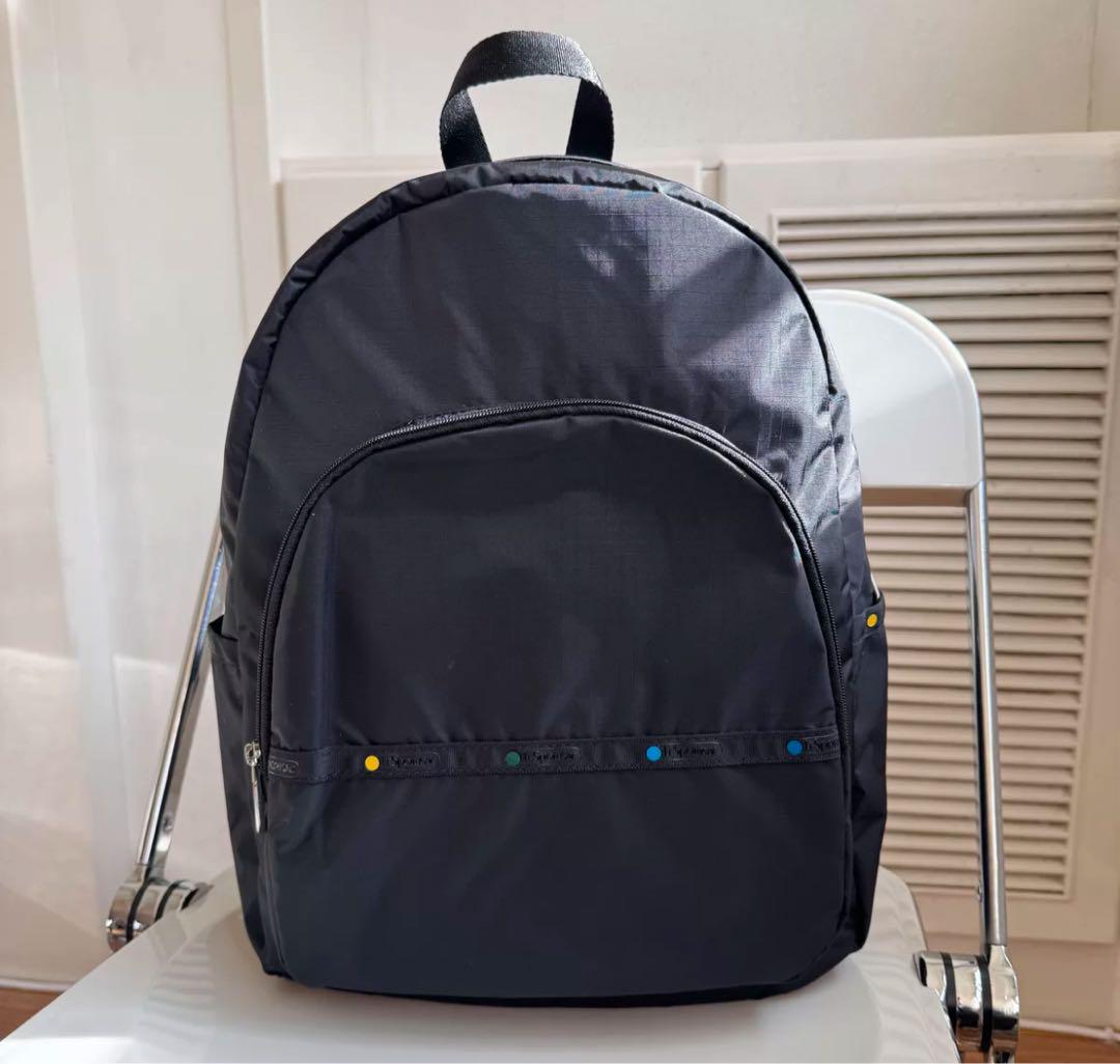 新品　LeSportsac レスポートサック　リュック　黒　水玉