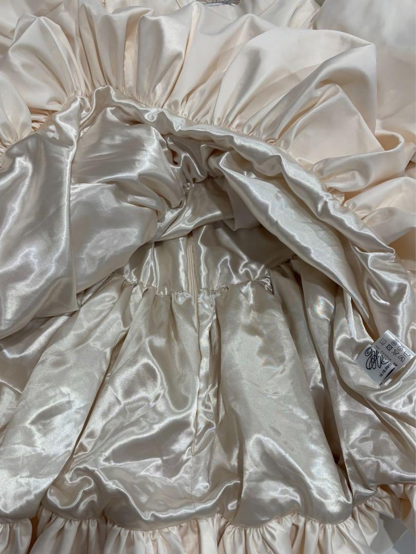 正規品　satin balloon peplum mini one-piece satin balloon peplum mini one-piece