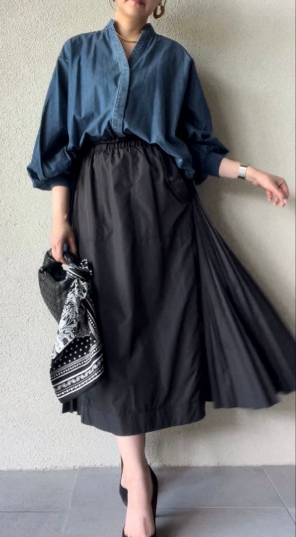 〈SELECT〉SYSORUS サイドジッププリーツスカート ブラック 〈SELECT〉SYSORUS サイドジッププリーツスカート ブラック