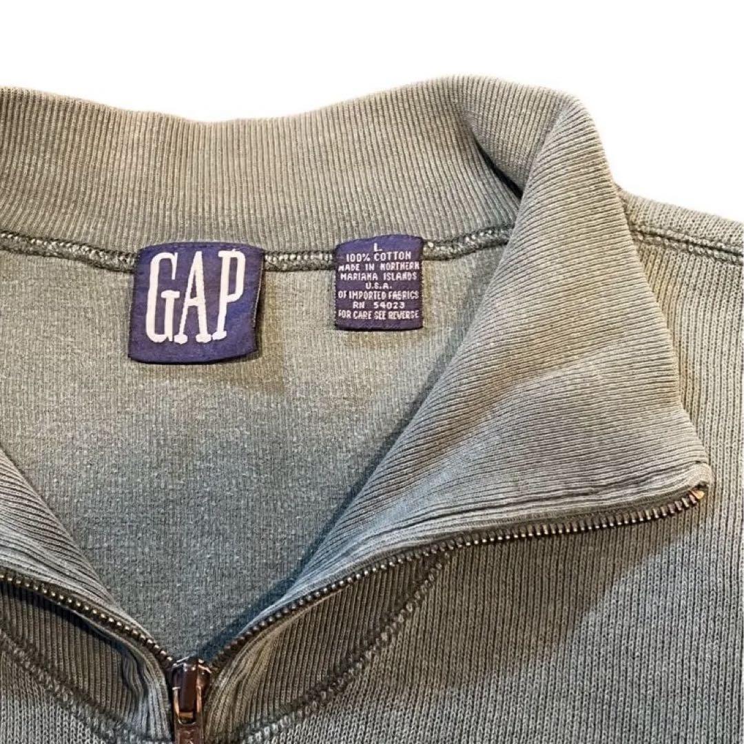 トップス 90s OLDGAP HALFZIP SWEAT POLO SHIRT