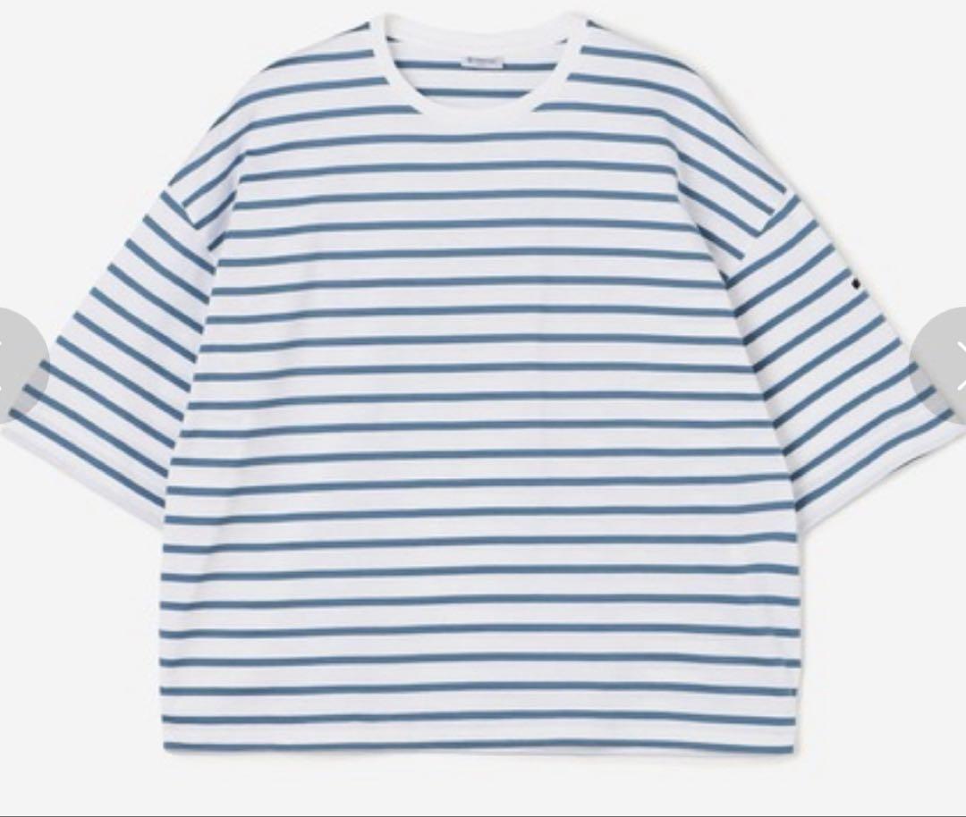 ORCIVAL マーセライズコットン ワイドクルーネックTシャツ 別注　ブルー