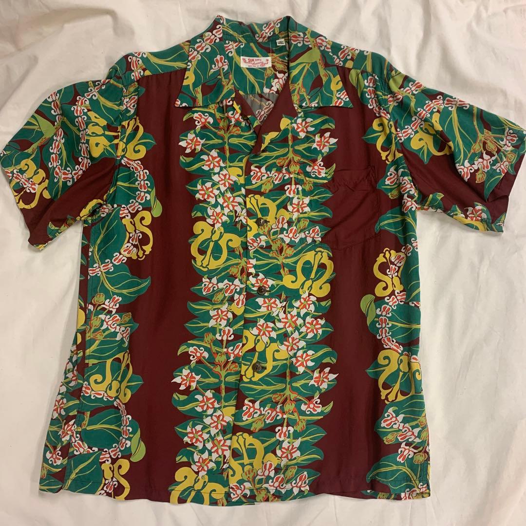 SUN SURF サンサーフ アロハシャツCROWN FLOWER