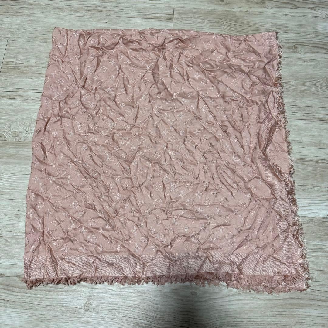 ルイ・ヴィトン ピンク ストール フリンジ付き