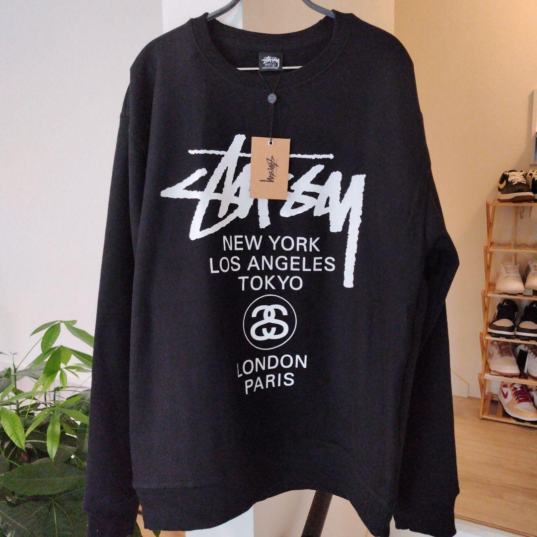 スウェットLワールドツアーSTUSSY黒