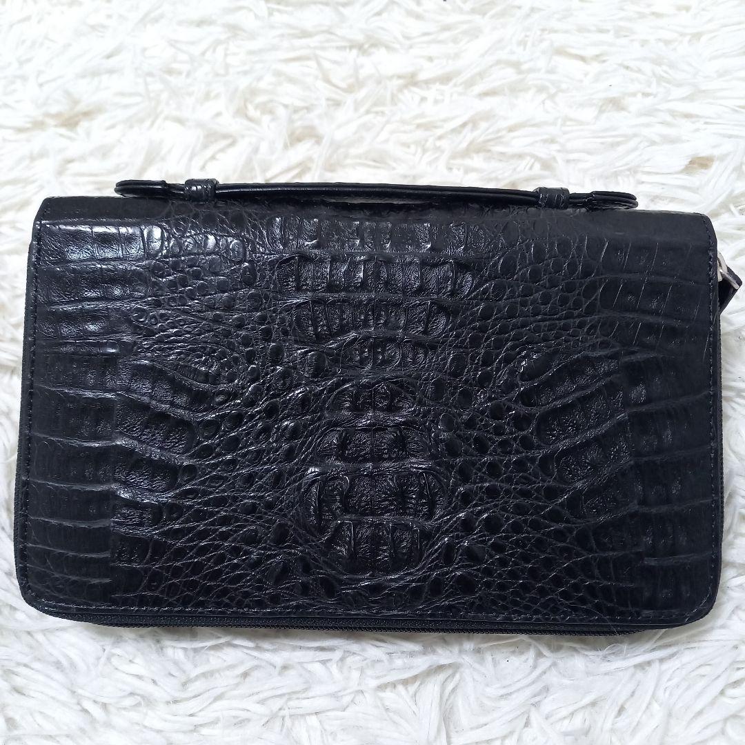 ●美品● クロコ カイマン センター取り マット オーガナイザー 二層 多収納 ●美品● クロコ カイマン センター取り マット オーガナイザー 二層 多収納