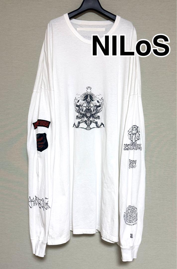 NILoS ☆ 美品 BRAIN SQUAT 袖プリント ロンT