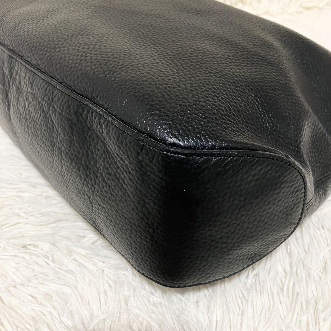 美品】ADMJ ハンド レザー ブラック シボ加工 ゴールド金具