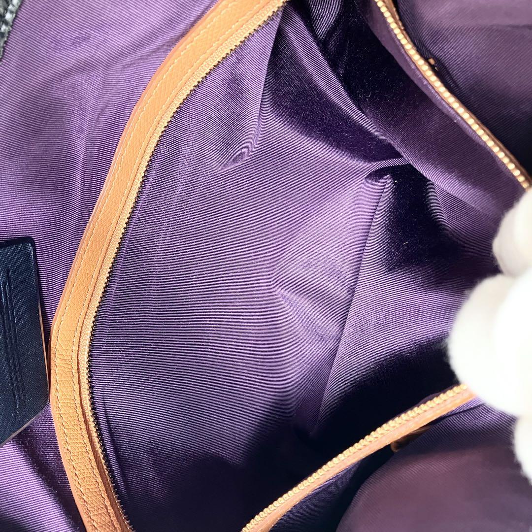 美品】ADMJ ハンド レザー ブラック シボ加工 ゴールド金具