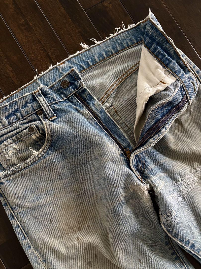 Levis/USA 505 66後期 グランジデニム サークルR 裏印5 W32
