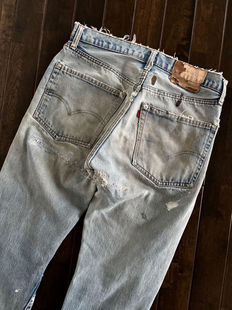 Levis/USA 505 66後期 グランジデニム サークルR 裏印5 W32