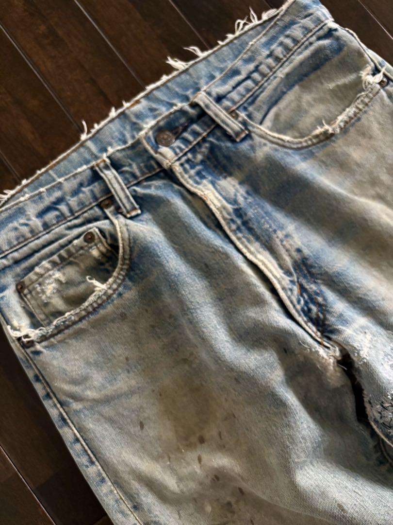 Levis/USA 505 66後期 グランジデニム サークルR 裏印5 W32