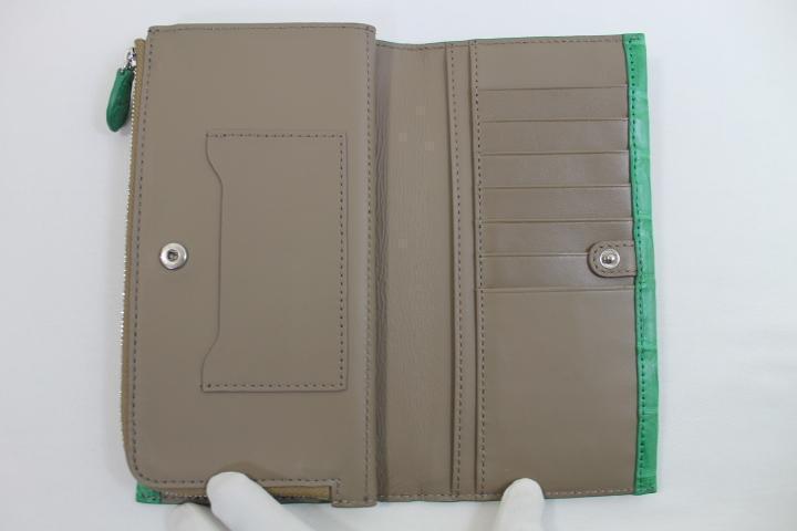 クロコダイル 財布 長財布 本革 束入れ グリーン マット仕上げ 最高品質