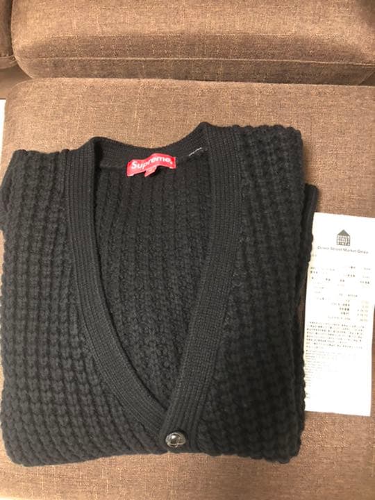 supreme waffle knit cardigan Mサイズ 黒 | coastalcareeracademy.com