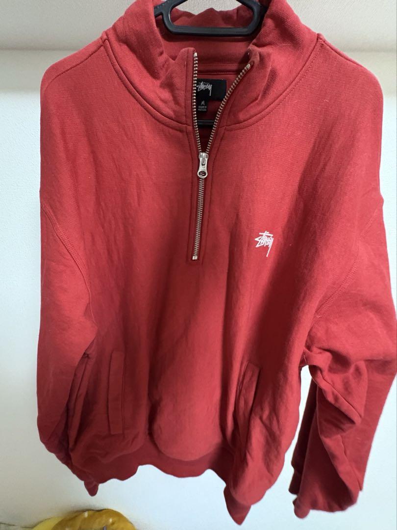 stussy ストゥーシー　ハーフジップスウェット　赤 8,579円
