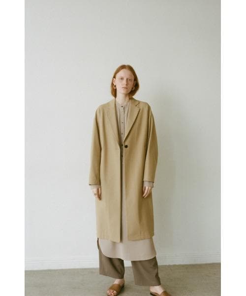 CLANE DOUBLE CLOTH CHESTER COAT ベージュS CLANE