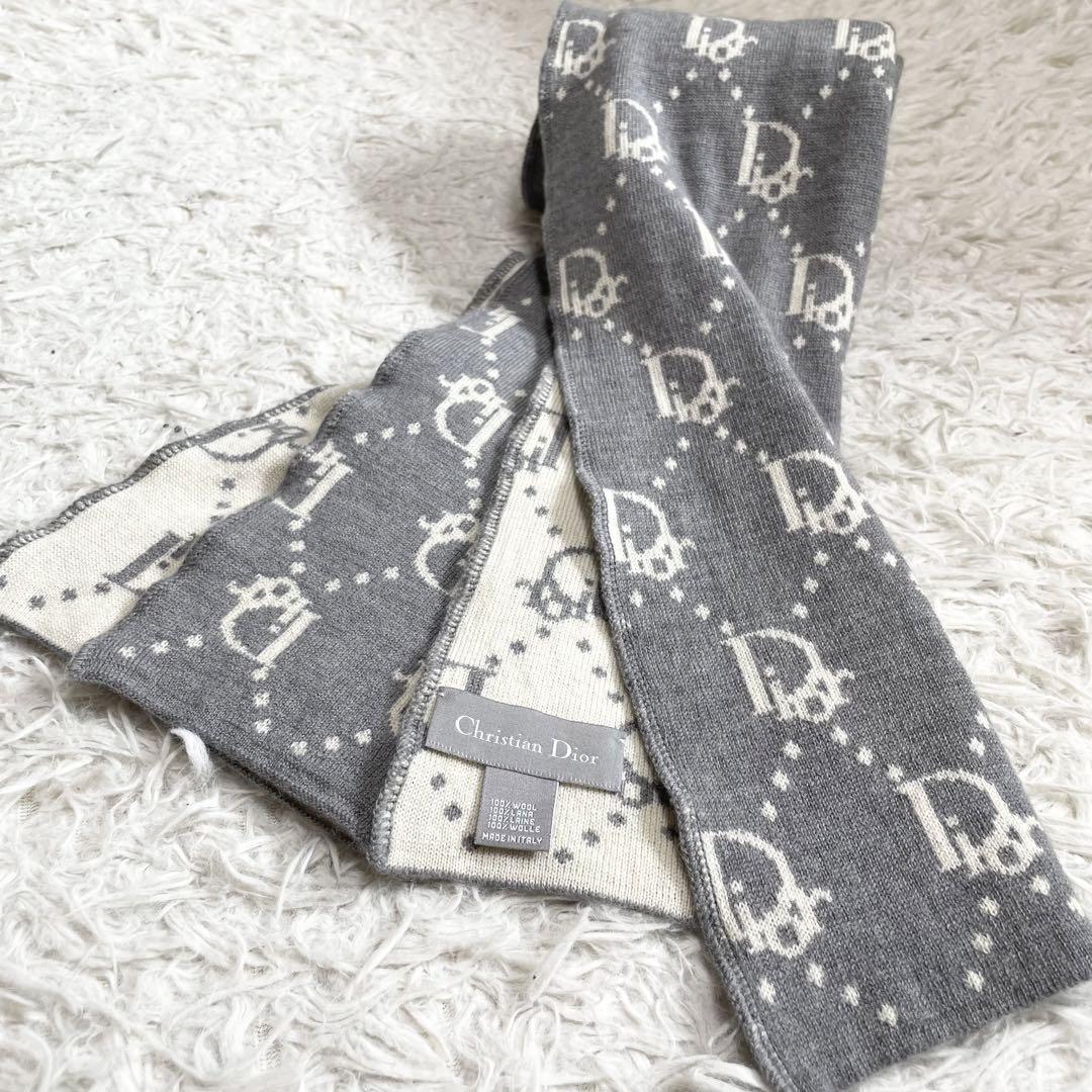 ✨Christian Dior ディオール　トロッター　マフラー　リバーシブル