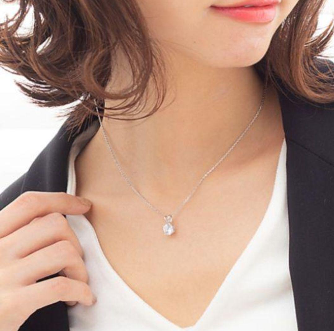 czダイヤモンド キュービックジルコニア ネックレス アクセ かわいい 可愛い