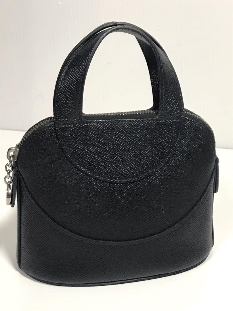 ブルガリ BVLGARI レザー 黒 可愛い ミニバッグポーチ外側新品