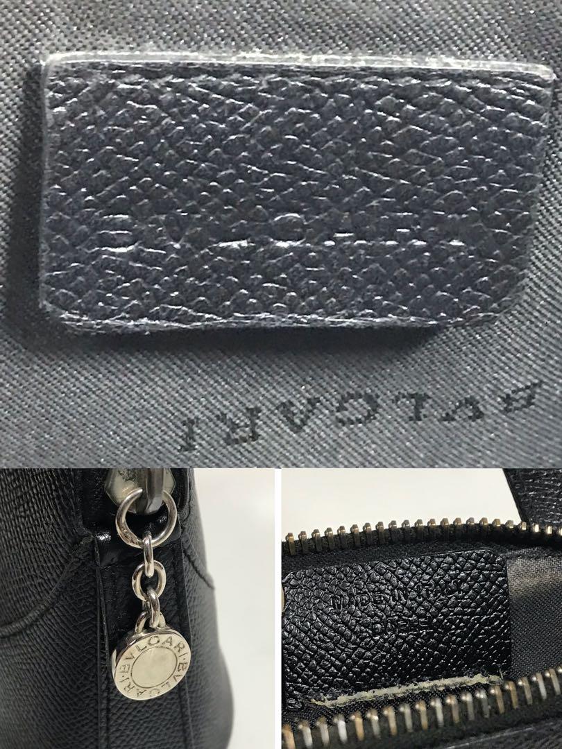 ブルガリ BVLGARI レザー 黒 可愛い ミニバッグポーチ外側新品