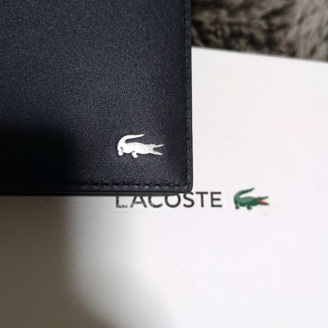 LACOSTE ブラック 二つ折り財布