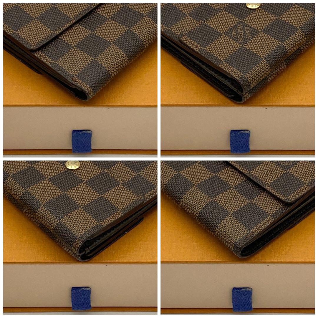 保管品　ルイヴィトン　ダミエ　エリーズ　Wホック　コンパクト財布
