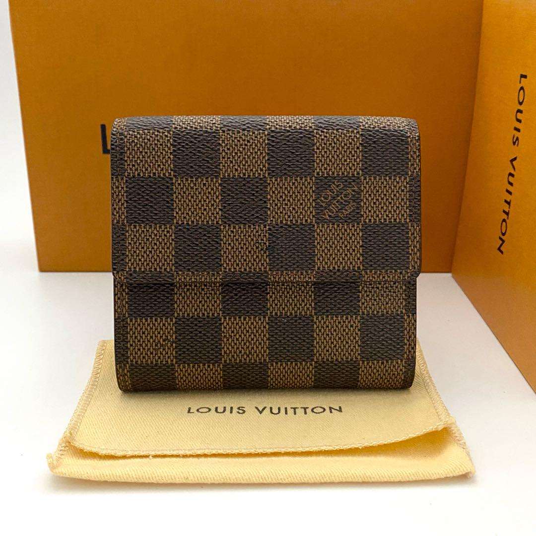 保管品　ルイヴィトン　ダミエ　エリーズ　Wホック　コンパクト財布