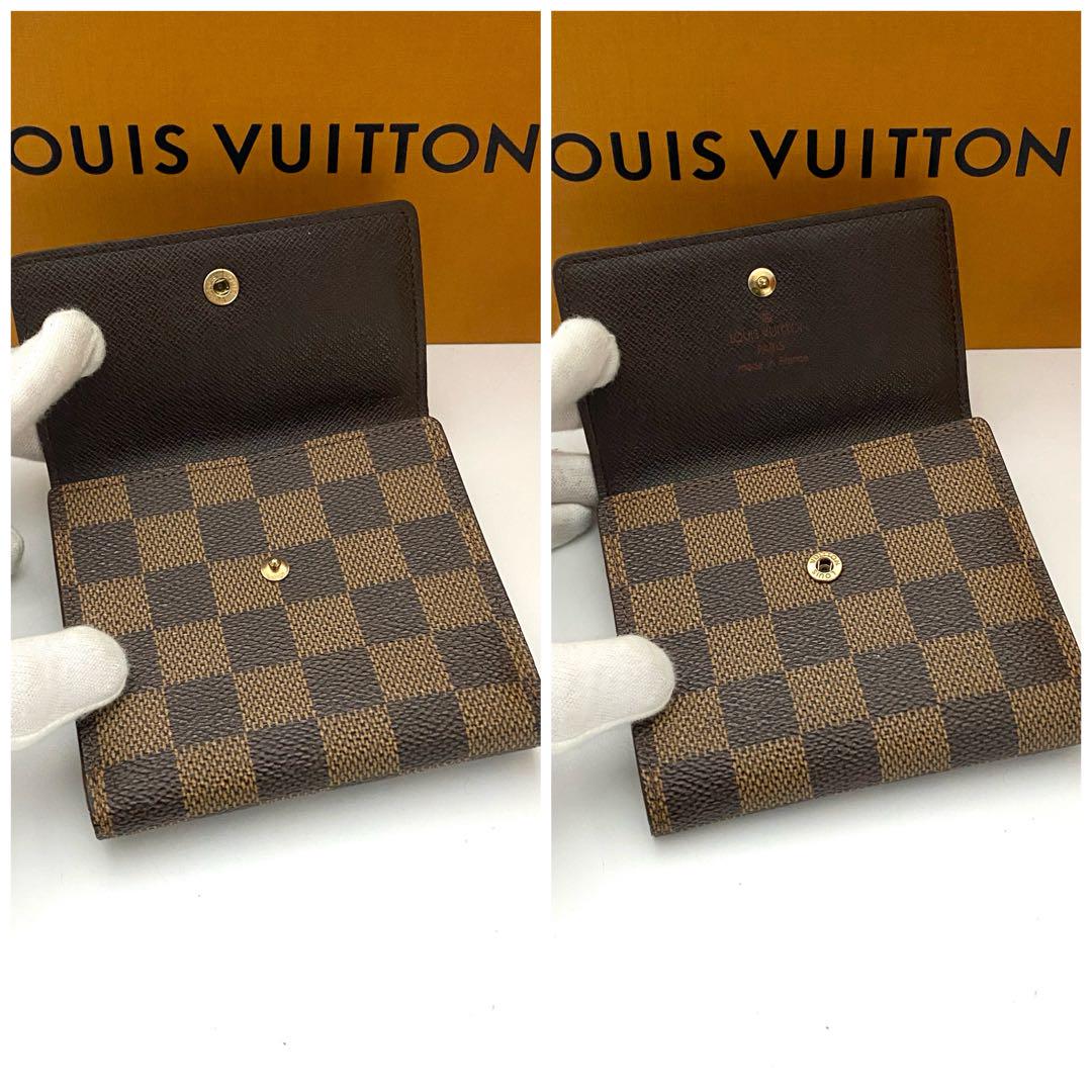 保管品　ルイヴィトン　ダミエ　エリーズ　Wホック　コンパクト財布