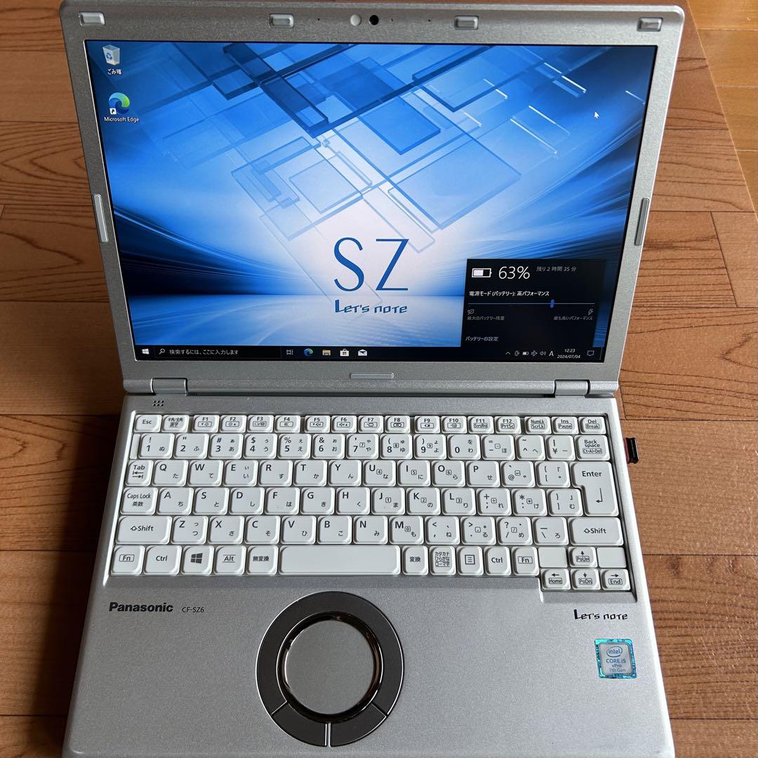 ソフト400本バンドル Panasonic Let&#39;snote CF-SZ6① Panasonic Let'snote CF-SZ6 Core i7-7600U 16GB SSD512GB WiFi