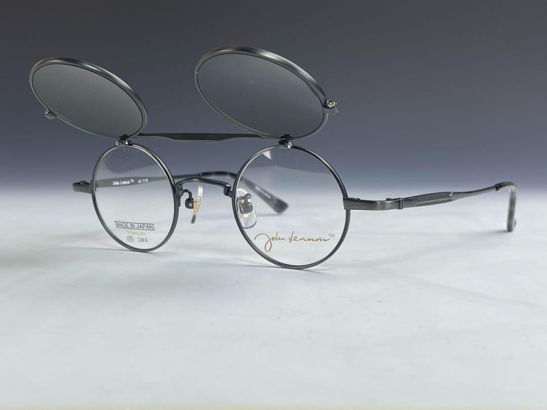 ジョンレノン サングラス 丸眼鏡 ツーブリッジ レンズ込み 希望度数で製作 新品