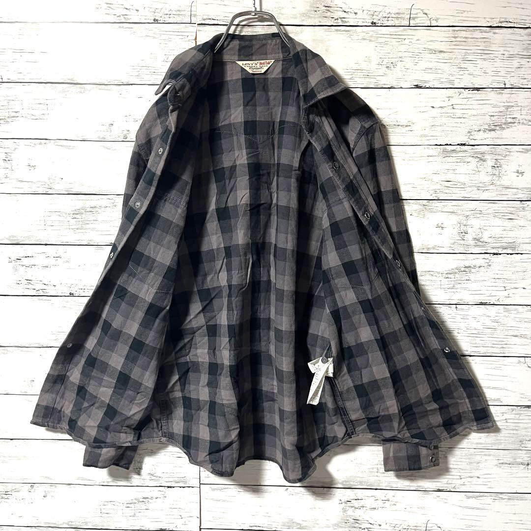 【人気商品】リーバイスレッドタブ　長袖チェックシャツ　M C479
