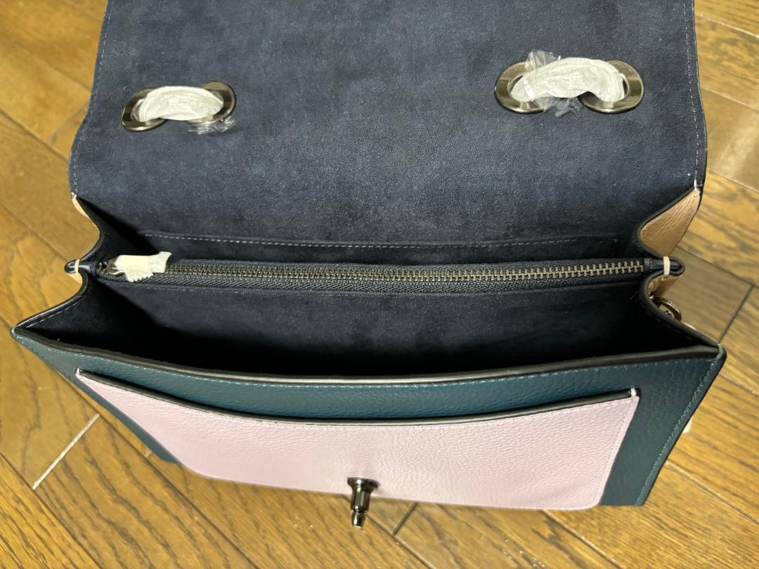 COACH ショルダー　バッグ　チェーンレーン フラップバッグ トリコカラー COACH】チェーンレーン フラップバッグ （トリコカラー）☆新品